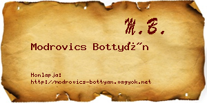 Modrovics Bottyán névjegykártya